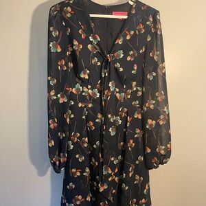 Betsy Johnson Navy Floral dress 8